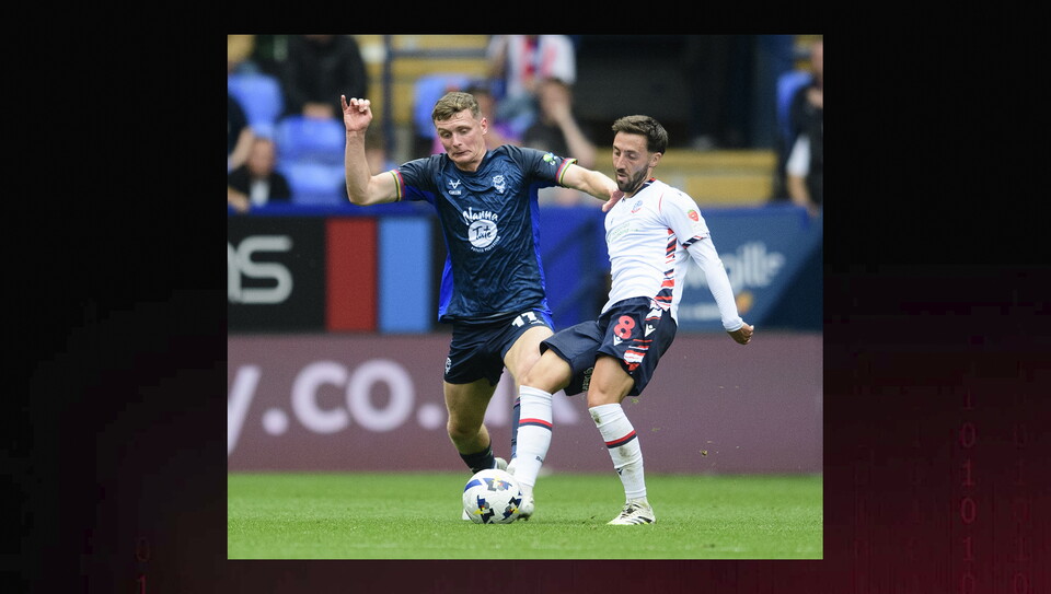 A match action photo from City's 1-1 away draw at Bolton Wanderers.