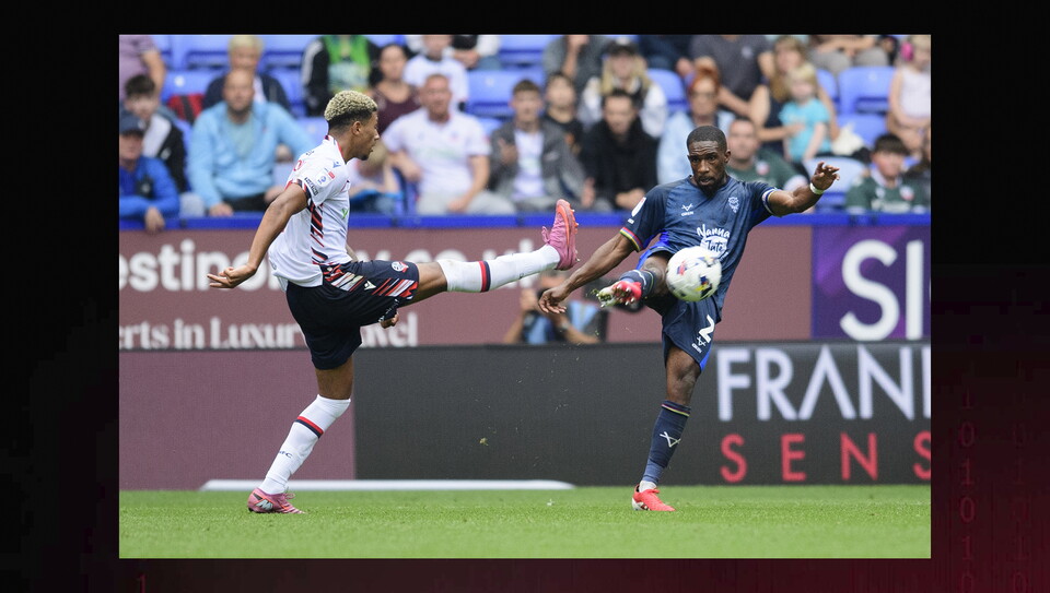 A match action photo from City's 1-1 away draw at Bolton Wanderers.