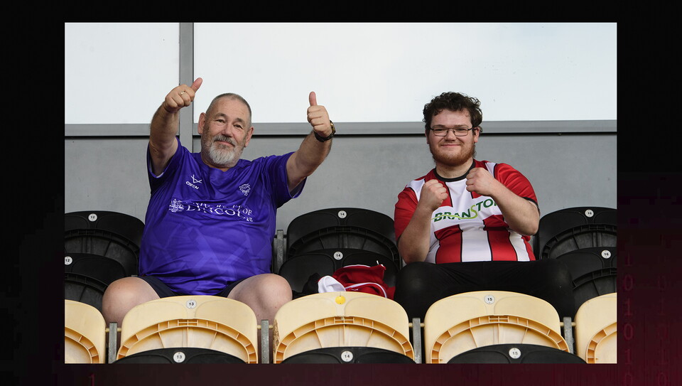 A fan image from City's away Carabao Cup first round win at Burton Albion