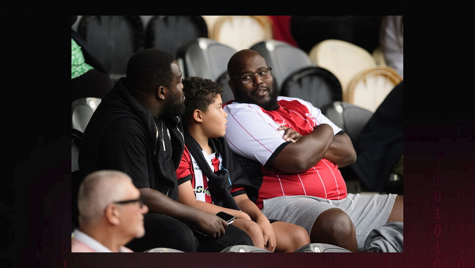 A fan image from City's away Carabao Cup first round win at Burton Albion
