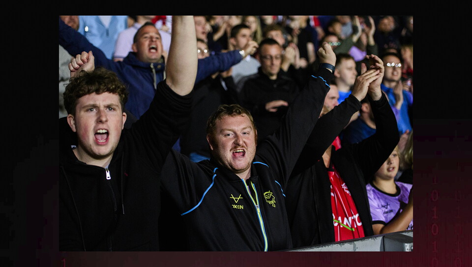 A fan image from City's away Carabao Cup first round win at Burton Albion