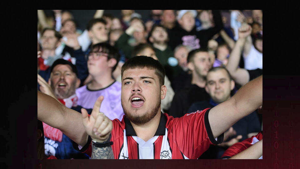 A fan image from City's away Carabao Cup first round win at Burton Albion