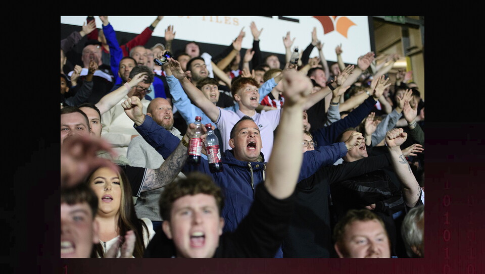 A fan image from City's away Carabao Cup first round win at Burton Albion