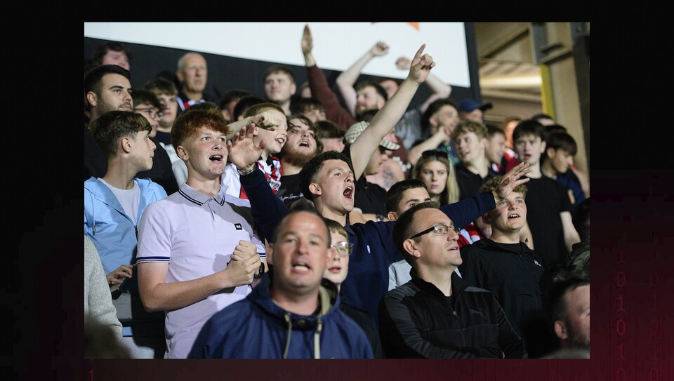 A fan image from City's away Carabao Cup first round win at Burton Albion
