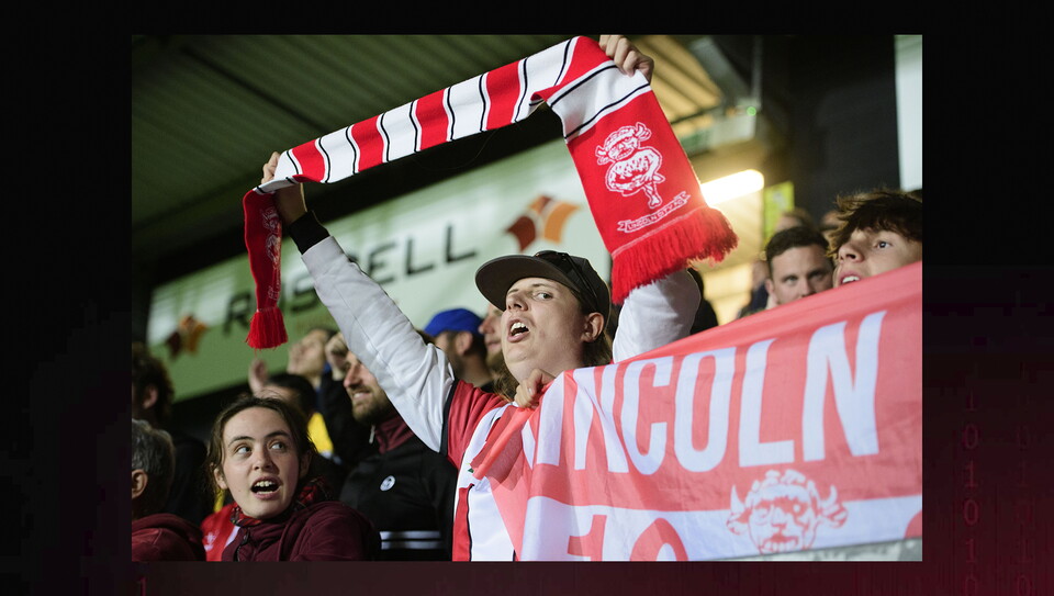 A fan image from City's away Carabao Cup first round win at Burton Albion