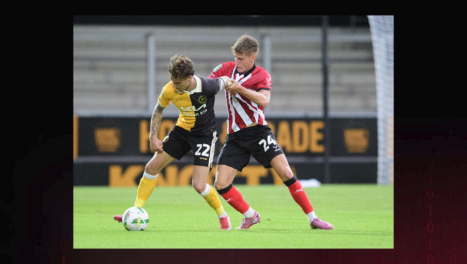 A match image from City's away Carabao Cup first round win at Burton Albion