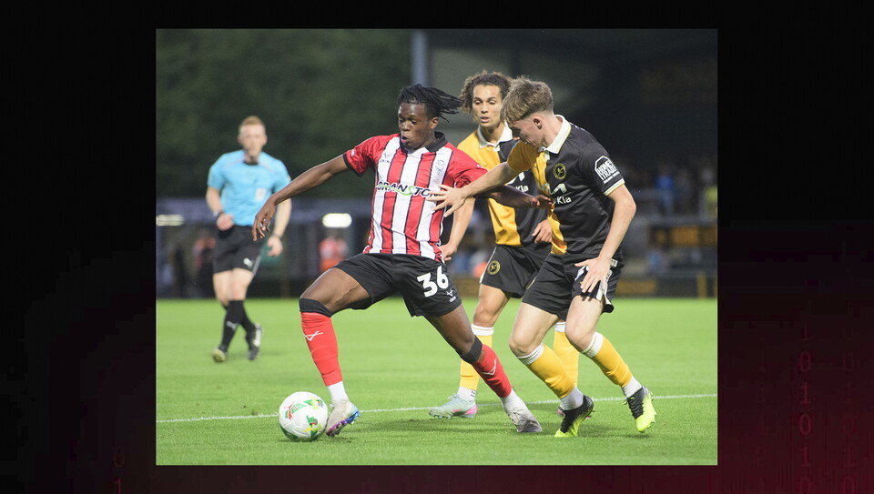 A match image from City's away Carabao Cup first round win at Burton Albion