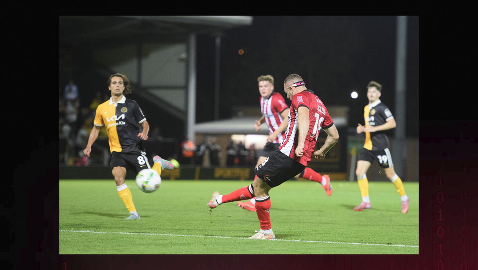 A match image from City's away Carabao Cup first round win at Burton Albion