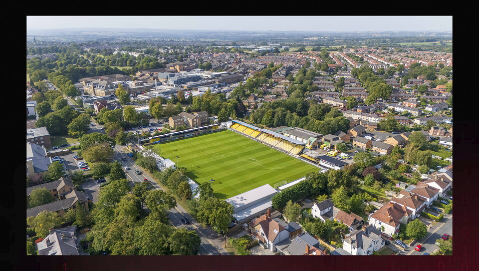 A match action image from City's 3-1 away win at Harrogate Town