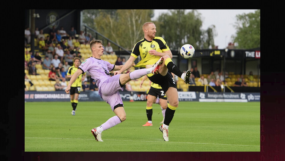 A match action image from Lincoln City vs Rotherham United.