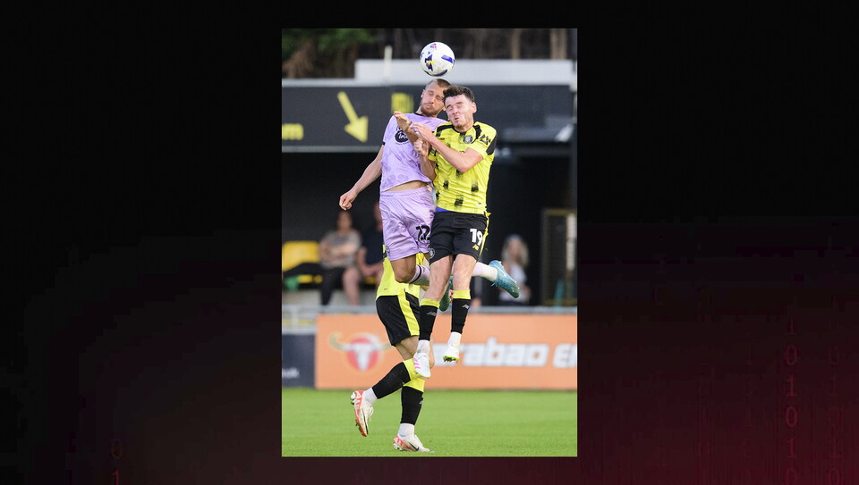 A match action image from City's 3-1 away win at Harrogate Town