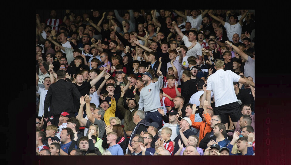 A fans image from City's home game against Mansfield Town.