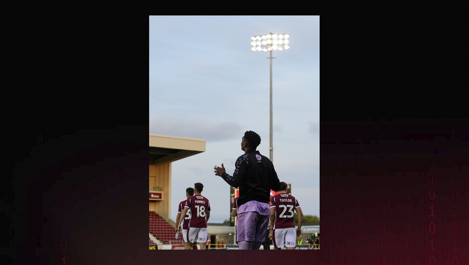 A match action image from City's away win at Northampton