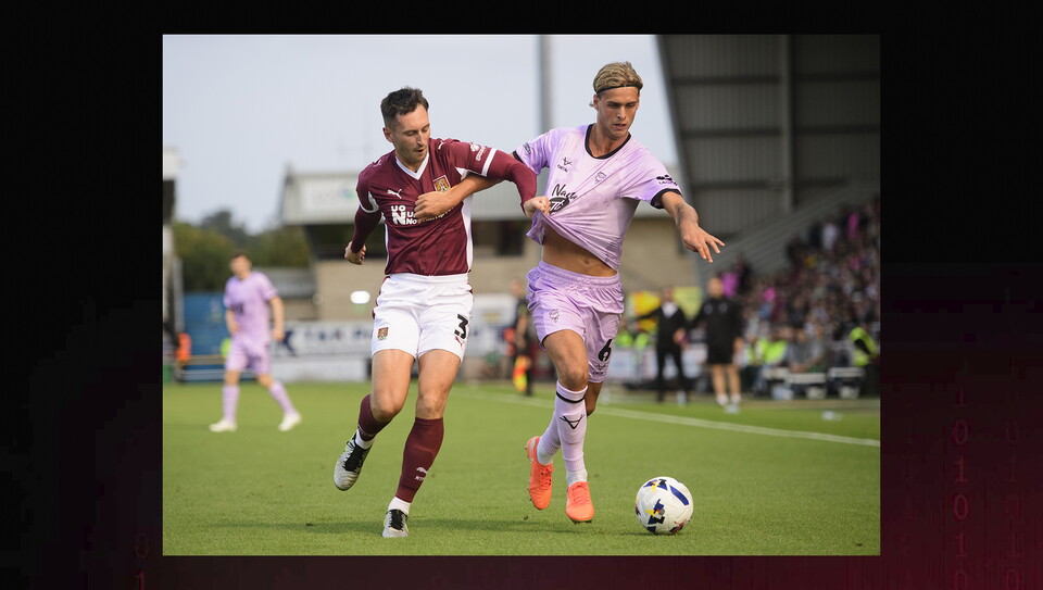 A match action image from City's away win at Northampton