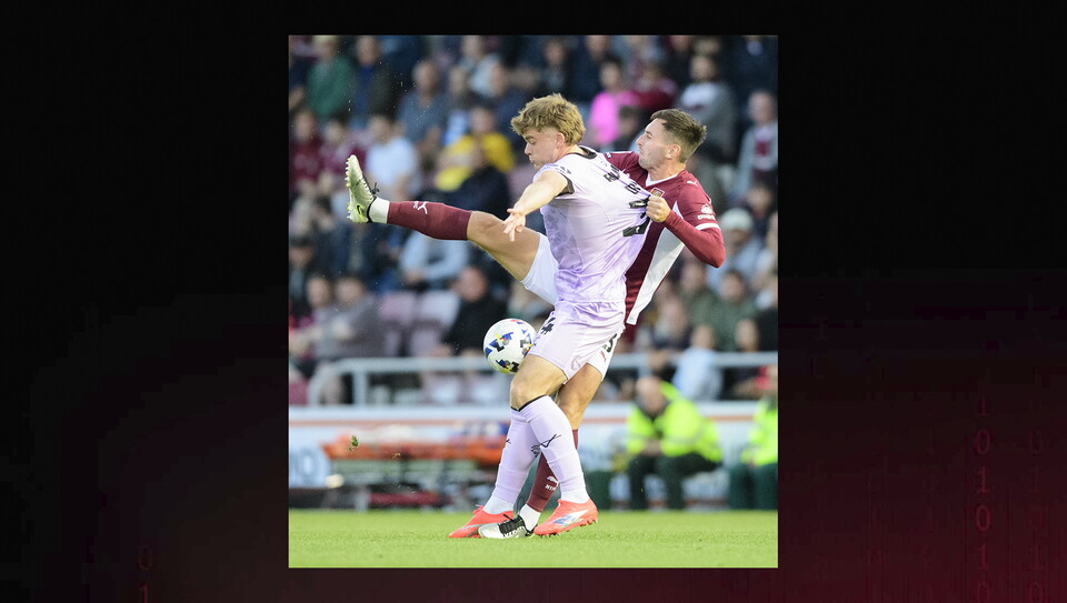 A match action image from City's away win at Northampton