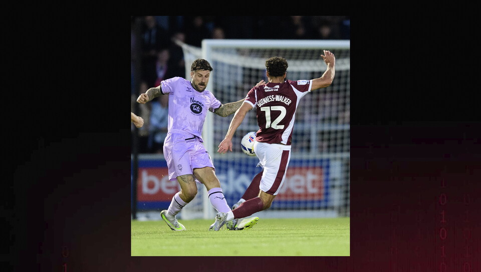 A match action image from City's away win at Northampton