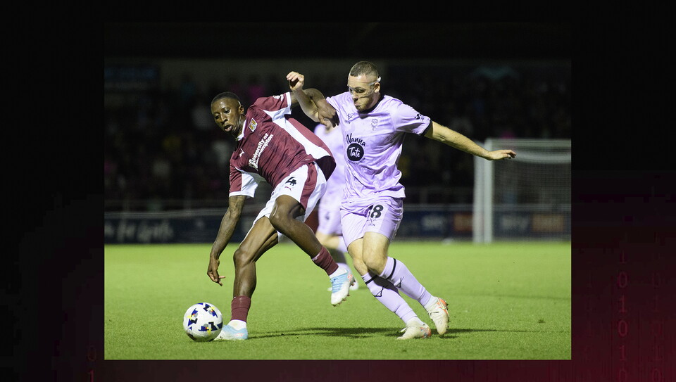 A match action image from City's away win at Northampton