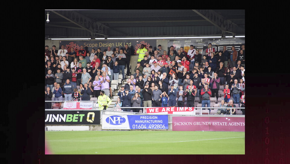 A fan image from City's away win at Northampton Town