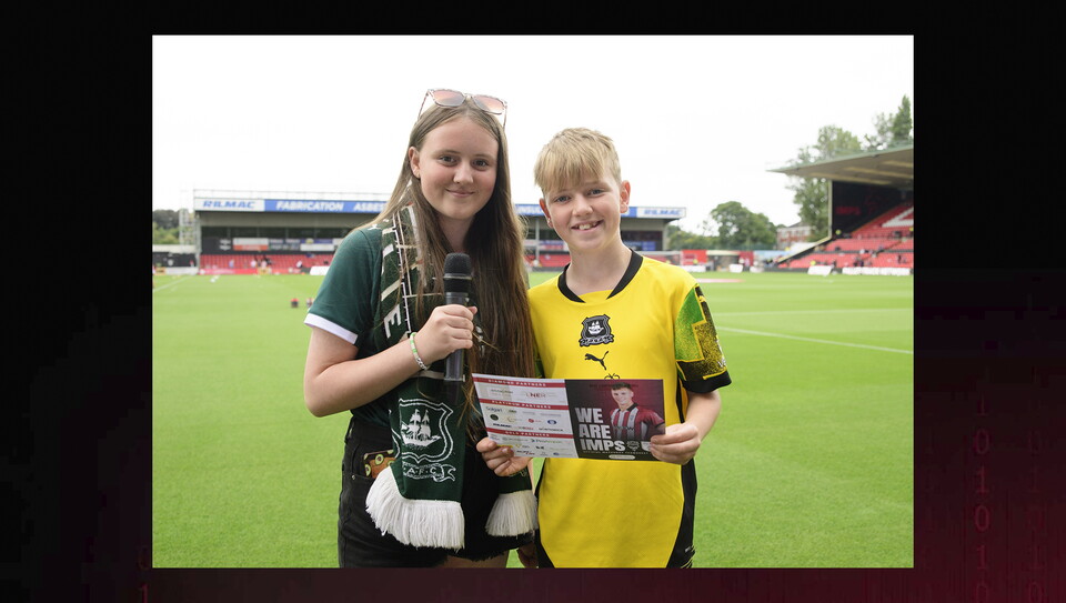 A fan photo from Lincoln City's 3-2 home win over Plymough Argyle