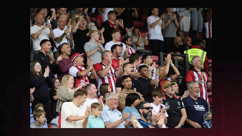 A fan photo from Lincoln City's 3-2 home win over Plymough Argyle