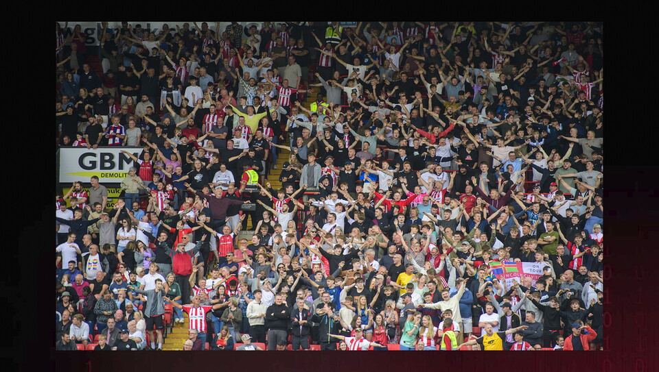 A fan photo from Lincoln City's 3-2 home win over Plymough Argyle