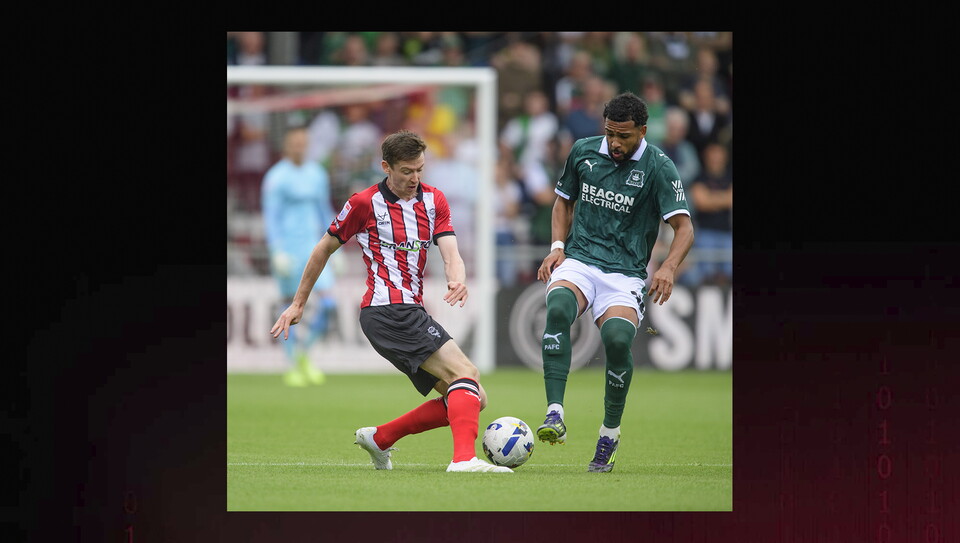 A match photo from Lincoln City's 3-2 home win over Plymouth Argyle