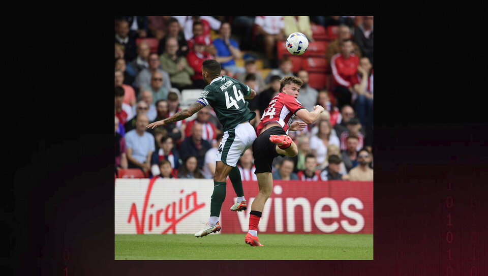A match photo from Lincoln City's 3-2 home win over Plymouth Argyle