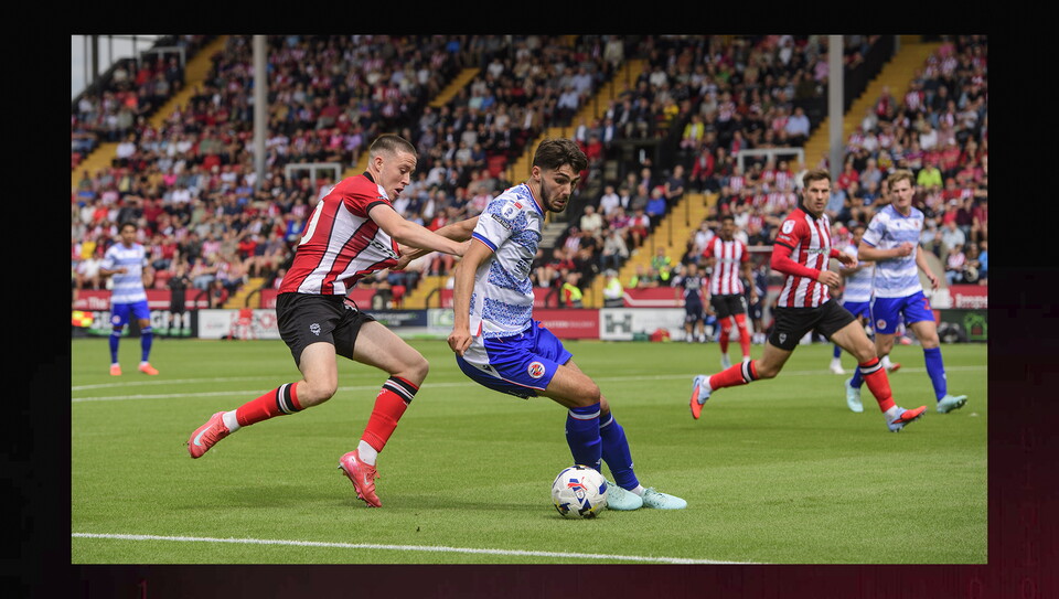 A match action image from City's 2-0 home win over Reading.