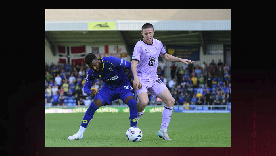 A match action photo from the game at AFC Wimbledon.