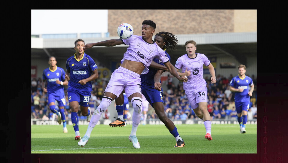 A match action photo from the game at AFC Wimbledon.