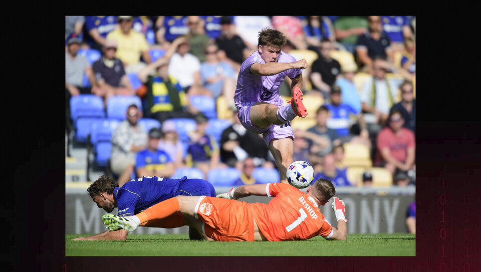 A match action photo from the game at AFC Wimbledon.