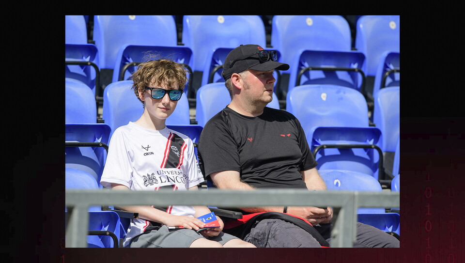 Lincoln City fans at the away game at AFC Wimbledon.