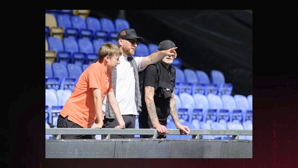 Lincoln City fans at the away game at AFC Wimbledon.