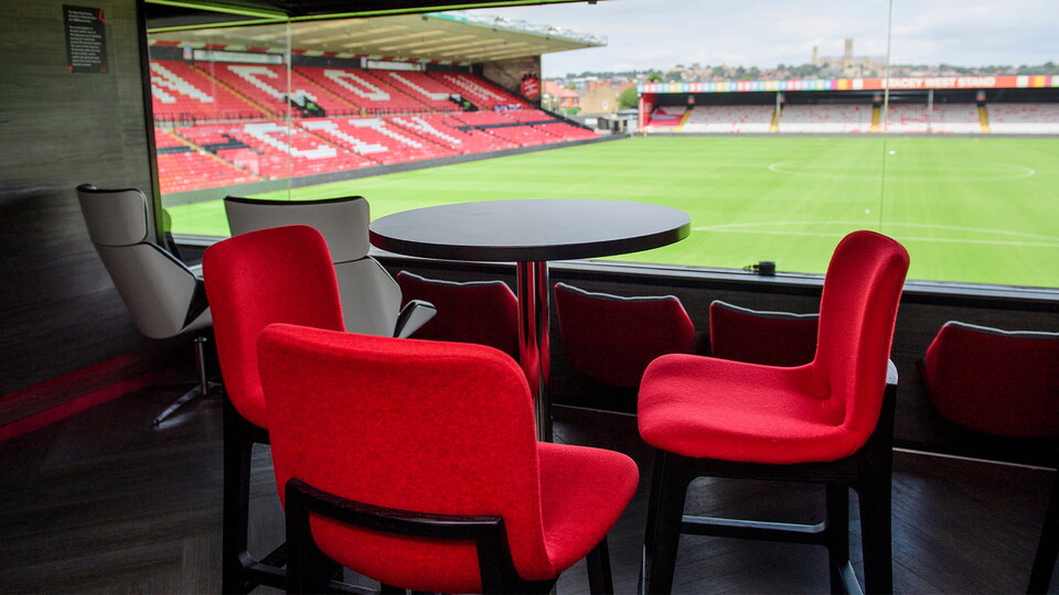 The view from the Cathedral Suite at the LNER Stadium