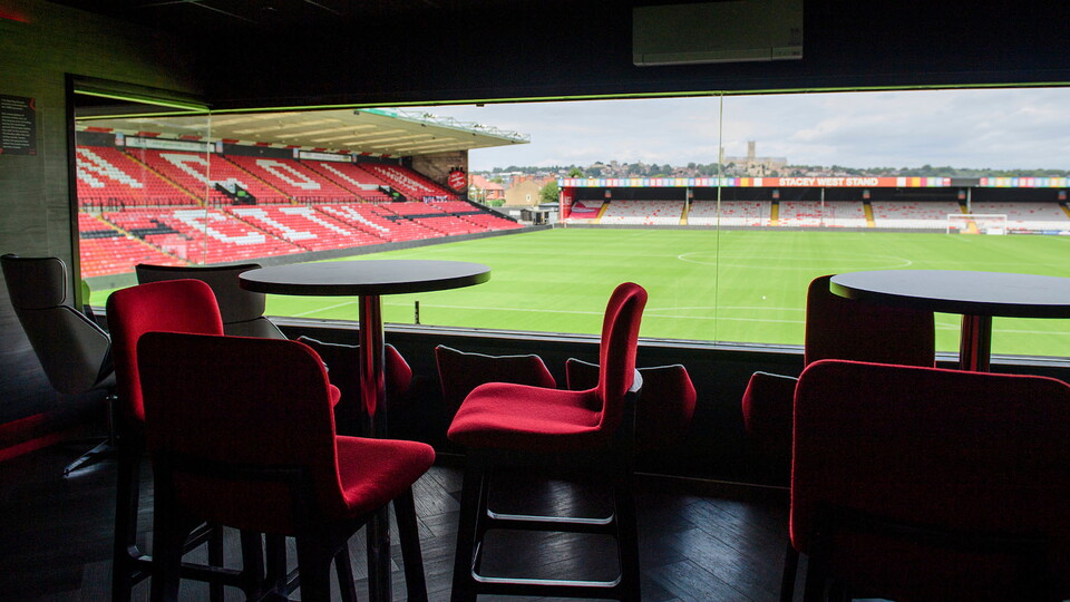 A view from inside the Cathedral Suite at the LNER Stadium