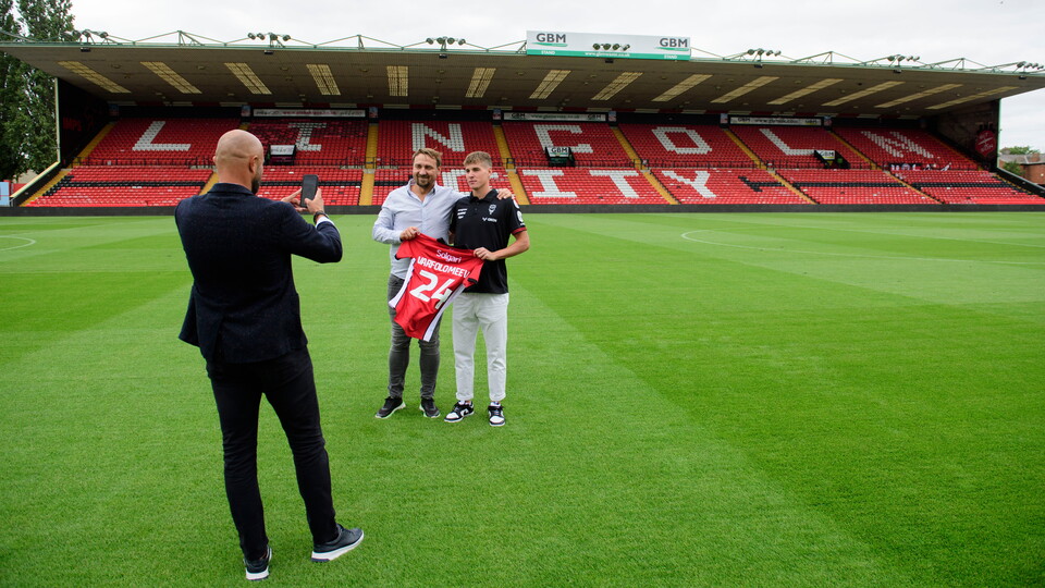 Ivan Varfolomeev’s first day at Lincoln City