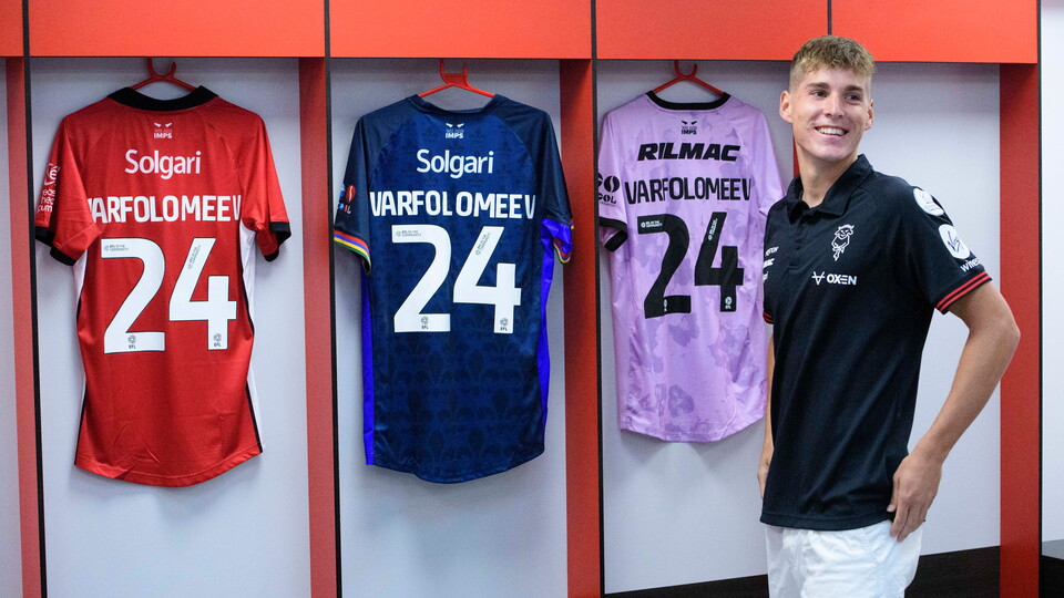 Ivan Varfolomeev’s first day at Lincoln City