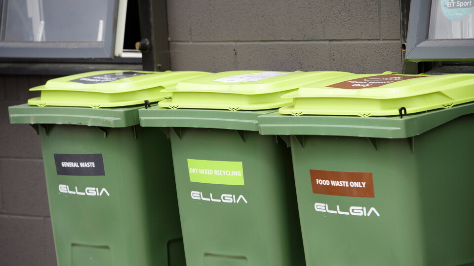 Ellgia bins in the fan village prior to the EFL Sky Bet League One match between Lincoln City and Reading at LNER Stadium, Lincoln.