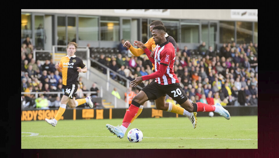 A match action photo from City's 1-0 away win at Burton Albion