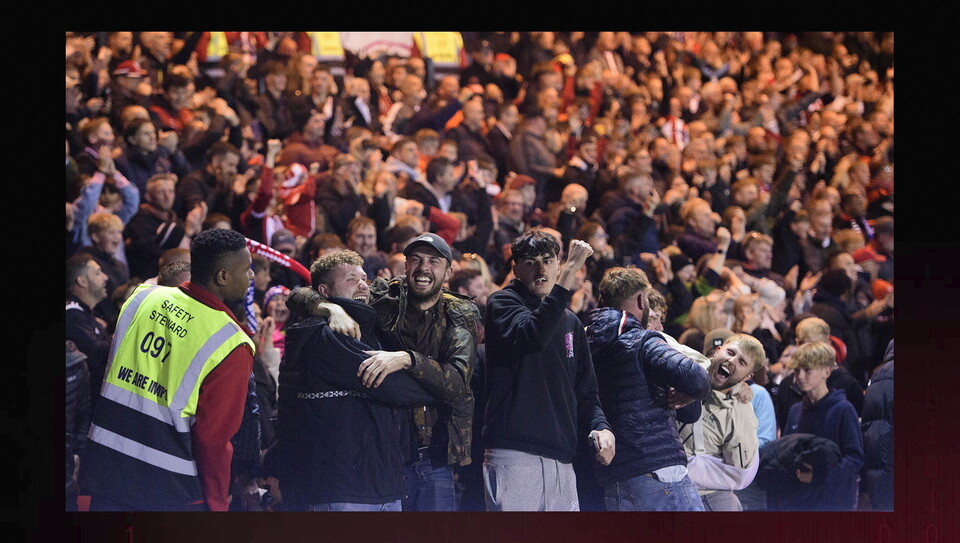 A fans photo from City's home game against Chelsea