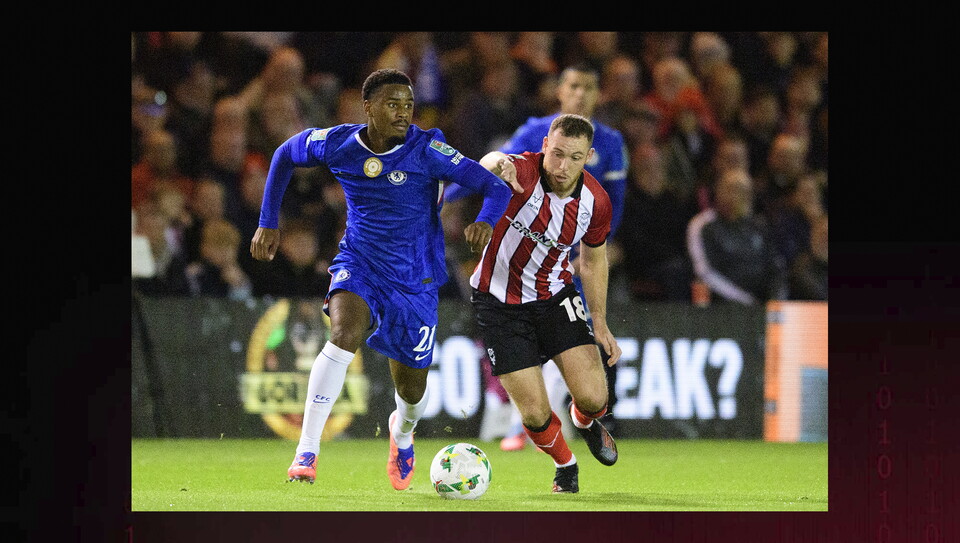 A match photo from City's home game against Chelsea