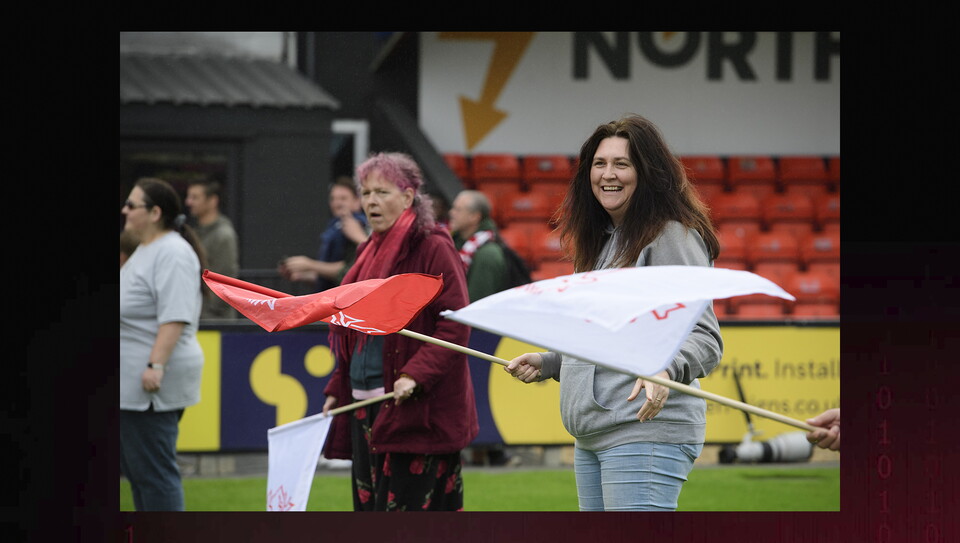 A matchday experience photo from Lincoln's game against Luton.