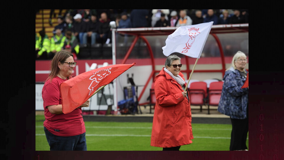 A matchday experience photo from Lincoln's game against Luton.