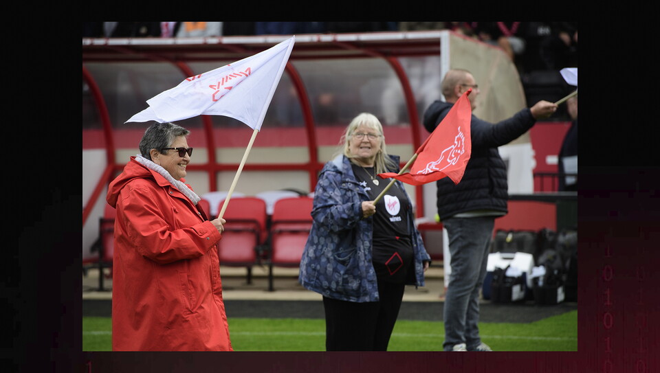 A matchday experience photo from Lincoln's game against Luton.