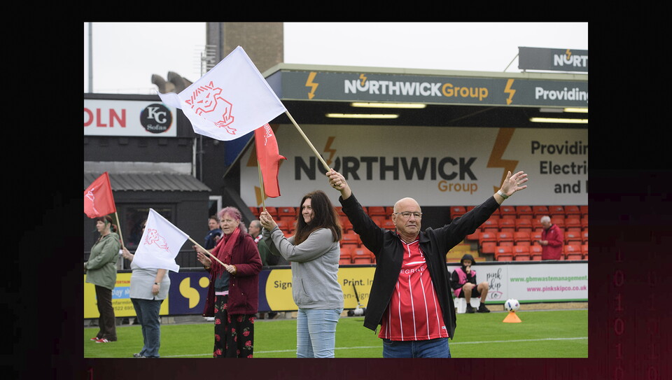 A matchday experience photo from Lincoln's game against Luton.
