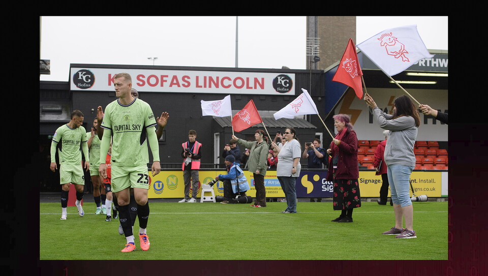 A matchday experience photo from Lincoln's game against Luton.