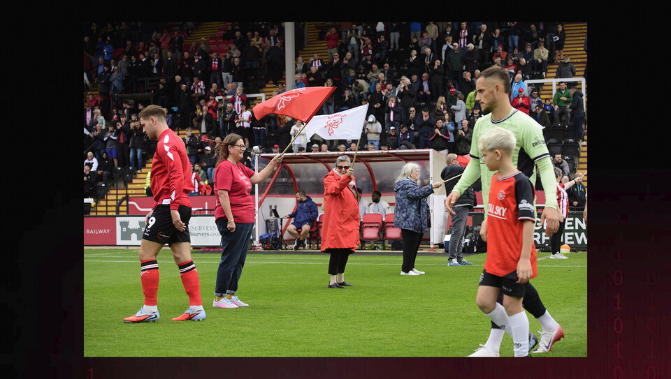 A matchday experience photo from Lincoln's game against Luton.