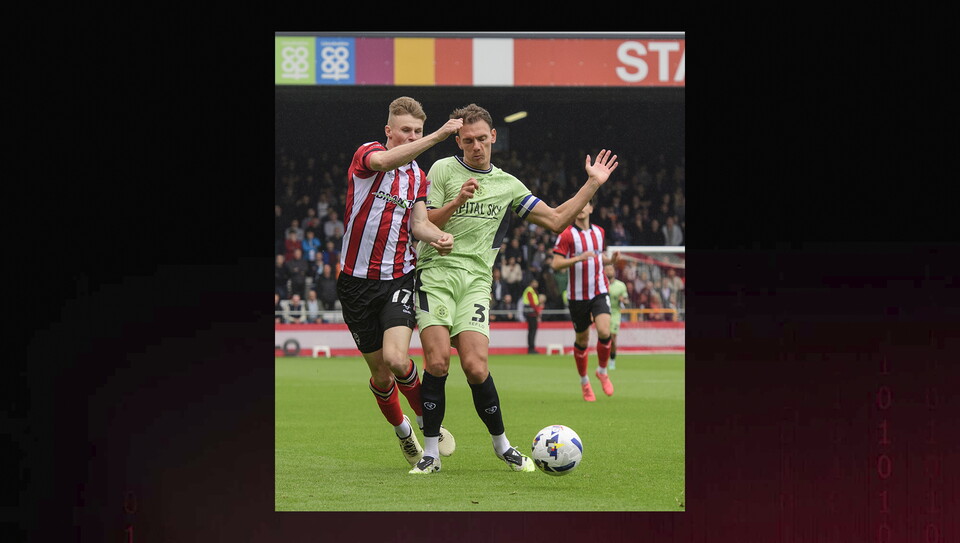 A match action photo from City's home game against Luton Town.