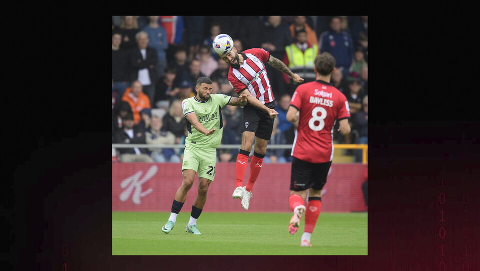 A match action photo from City's home game against Luton Town.