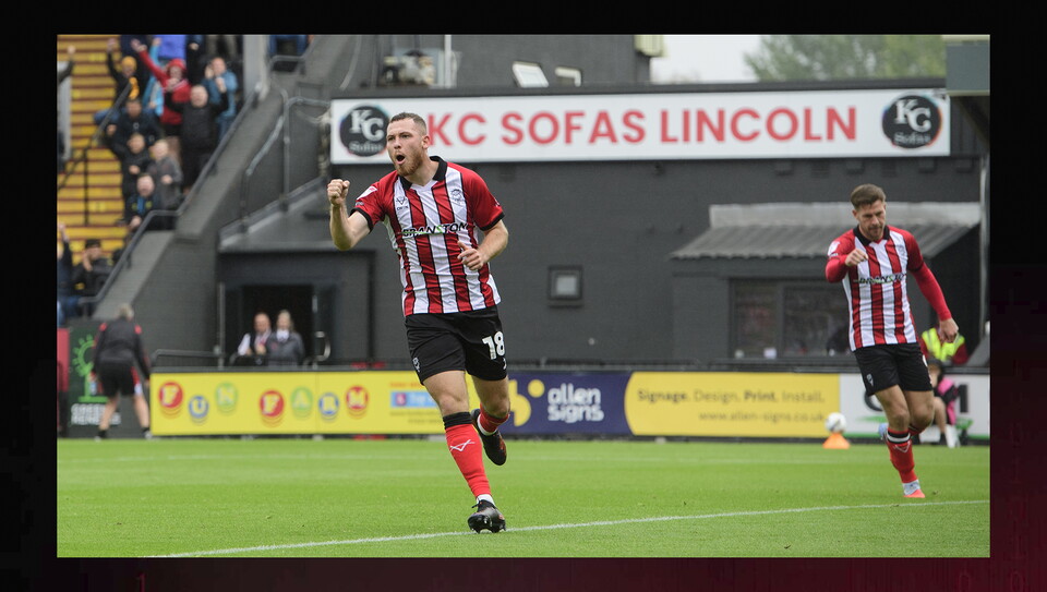 A match action photo from City's home game against Luton Town.